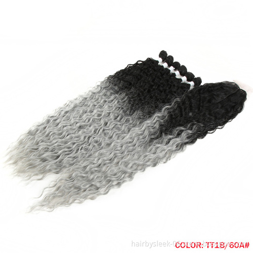 Rebecca Fashion Best Selling In Russia Afro Kinky Curly Hair Bundles With Closure Synthetic Weave Hair Synthetic Hair Extension